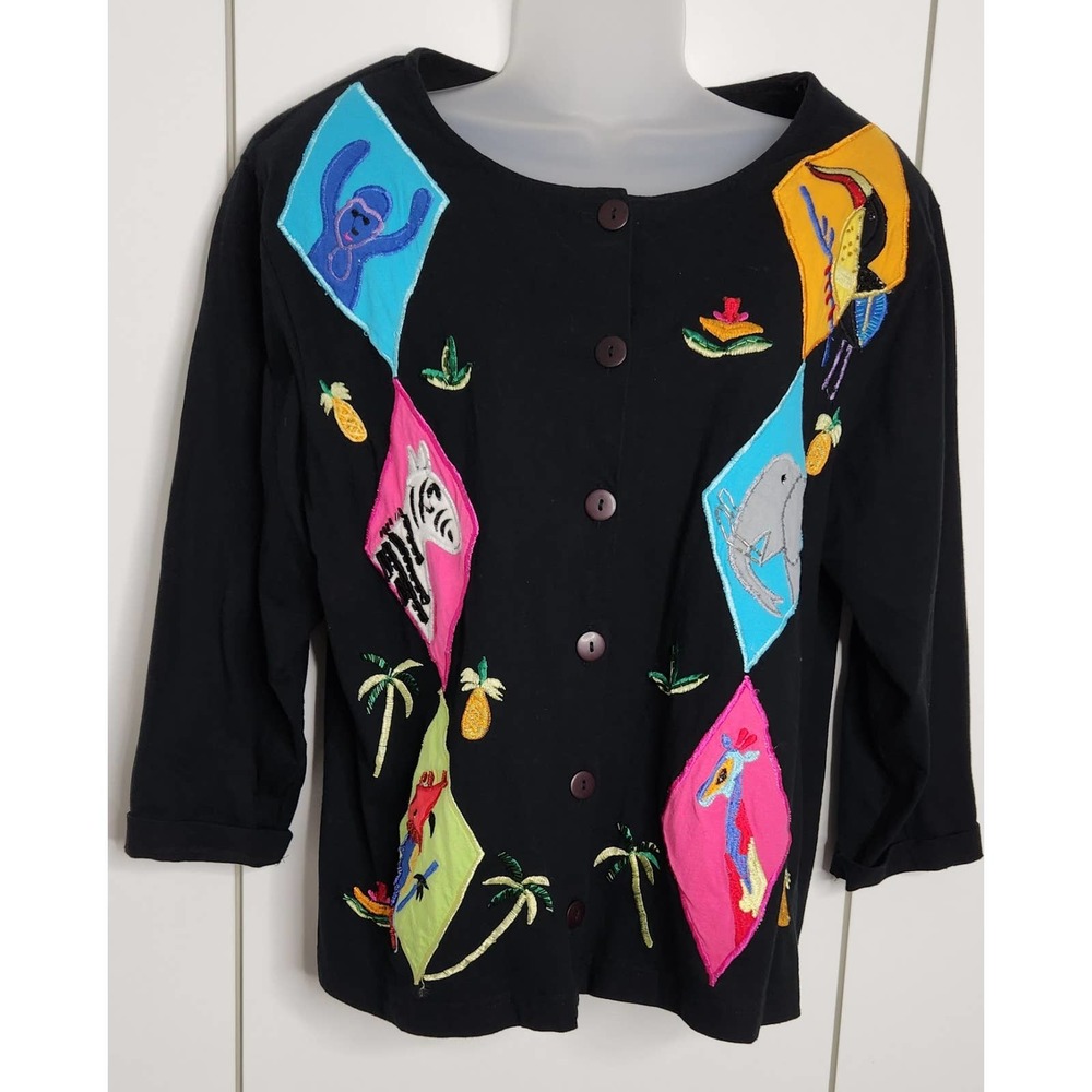 TROPICO Vintage African Animals Ladies Jacket size L